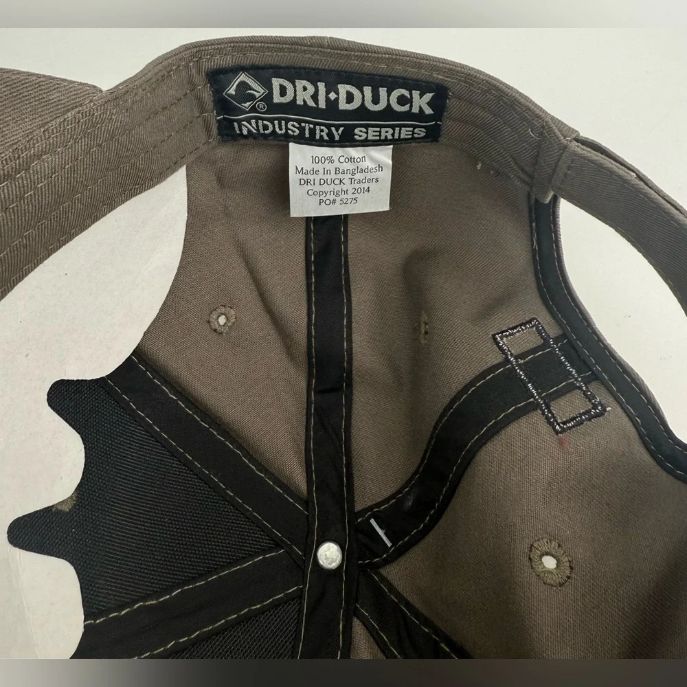 DRI Duck 3D Excavating Hat Dark Brown Modern Fit Embroidered 3325‎ OSFM NWT